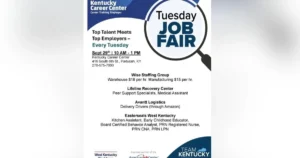 Kentucky Career Center in Paducah to Host Sept. 29 Job Fair With Wise Staffing, Lifeline Recovery Center, Avantt Logistics and Easterseals West Kentucky