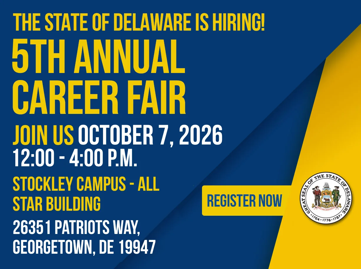 Delaware to Hold Final Statewide Career Fair of 2026 at Georgetown’s Stockley Campus for Students, Adults and Justice-Involved Jobseekers